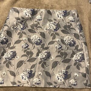 Silver hydrangea pencil skirt